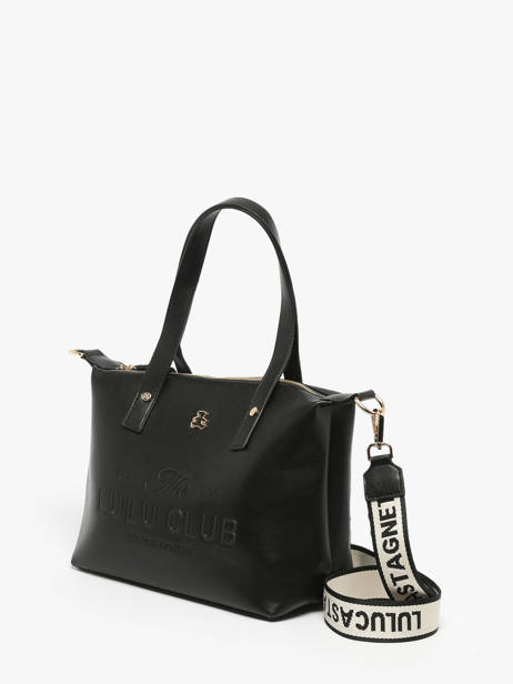 Shoulder Bag Logo Lulu castagnette Black logo YVRAC other view 2