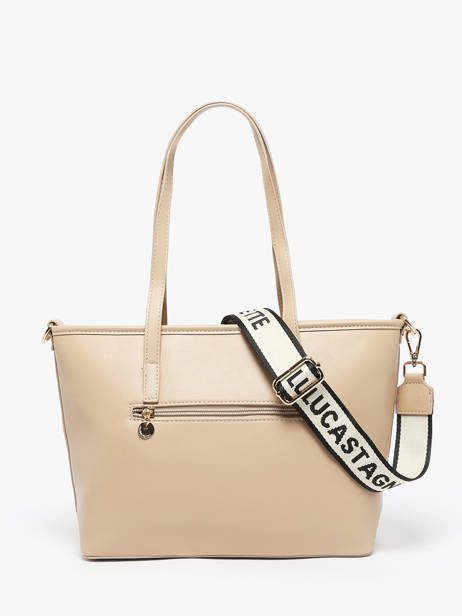 Shoulder Bag Logo Lulu castagnette Beige logo YZEURE other view 4