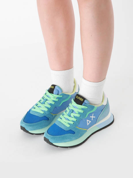Sneakers Ally Color Explosion Sun68 Bleu accessoires Z35204 vue secondaire 1