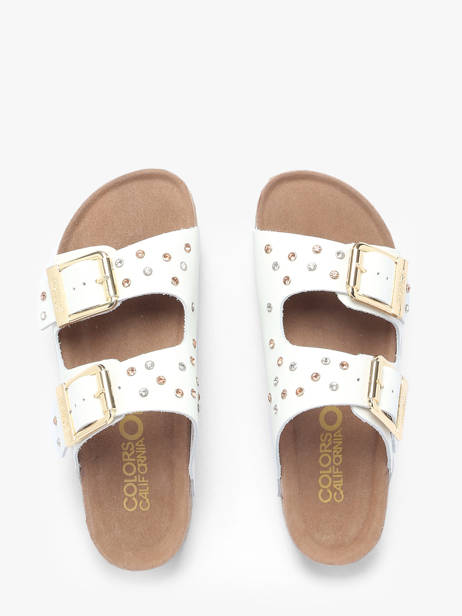 Mules Fusbett Colors of california Blanc accessoires HCBIO501 vue secondaire 3