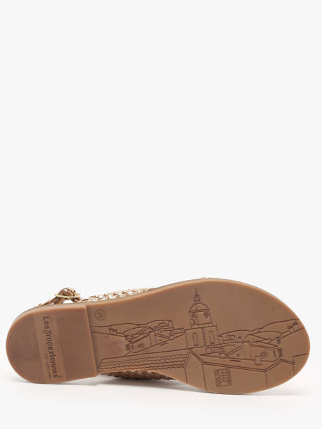 Flip Flops Doa In Leather Les tropeziennes Gold women DOA other view 4