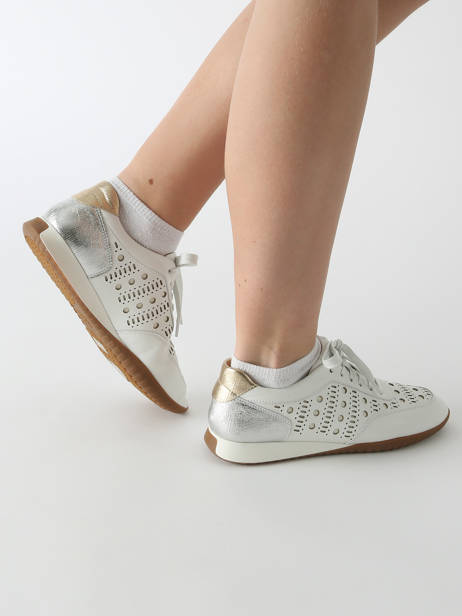 Sneakers Dinus In Leather Mam'zelle White women CSGLO26 other view 1