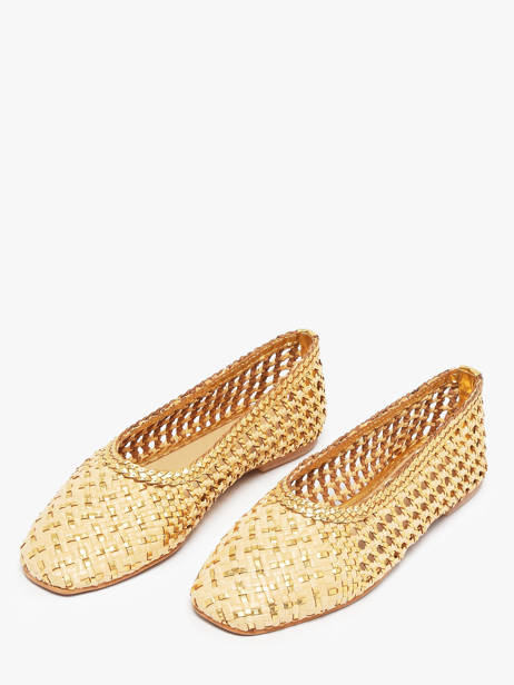 Ballerinas In Leather Inuovo Gold women D49006 other view 1