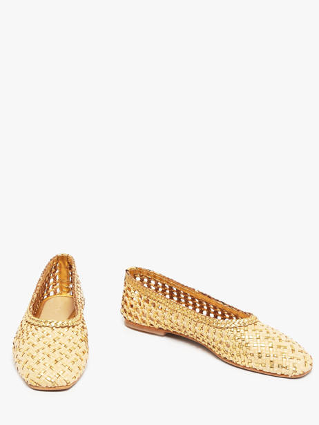 Ballerinas In Leather Inuovo Gold women D49006 other view 2