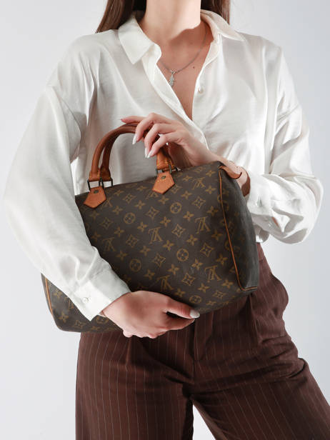 Preloved Louis Vuitton Speedy 35 Monogram Satchel Louis vuitton Brown second life 1353782 other view 1