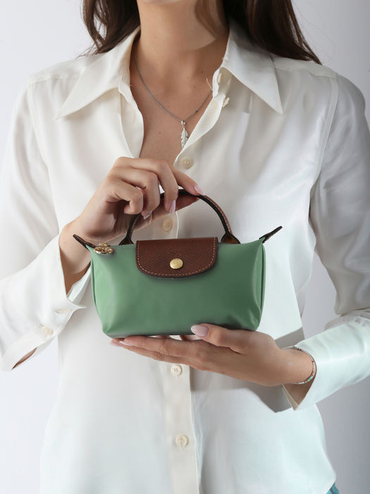 Longchamp Le pliage original Clutches Green