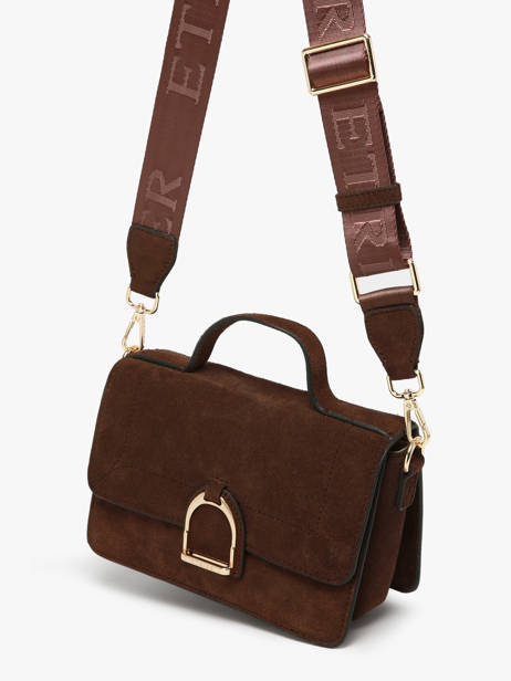 Sac Bandoulière S Altesse Suede Etrier Marron altesse suede EASU048S vue secondaire 2