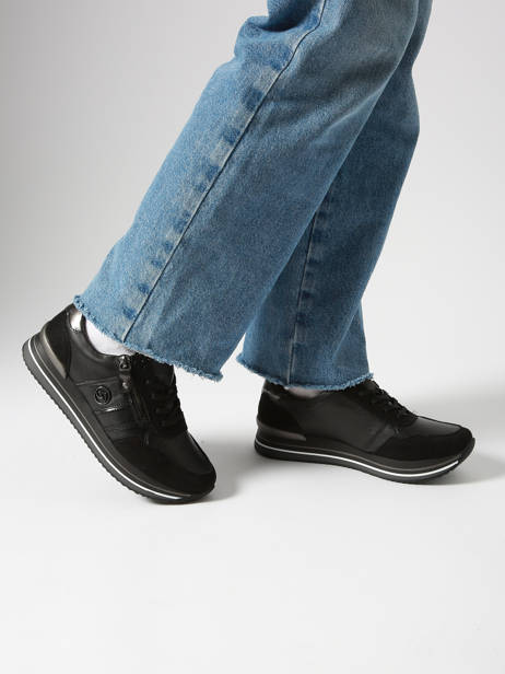Sneakers En Cuir Remonte Noir accessoires 4 vue secondaire 1