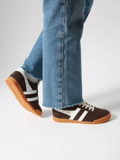 Sneakers Elan In Leather Gola Brown women CLB538 other view 1