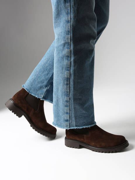 Chelsea Boots En Cuir Tamaris Marron accessoires 41 vue secondaire 1