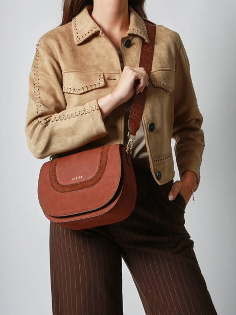 Sac Bandoulière M Lasso Cuir Etrier Marron lasso ELAS152M vue secondaire 1