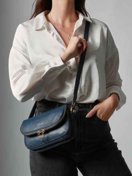 Sac Bandoulière S Tradition Cuir Etrier Bleu tradition ETRA059S vue secondaire 1