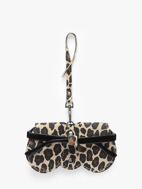 Sunglass Case Leather Milano Beige velvet leopardo VL25069 other view 3
