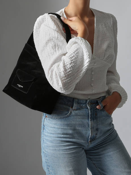 Sac Porté épaule Suedine Kba Polyester Lancaster Noir suedine kba 60 vue secondaire 1