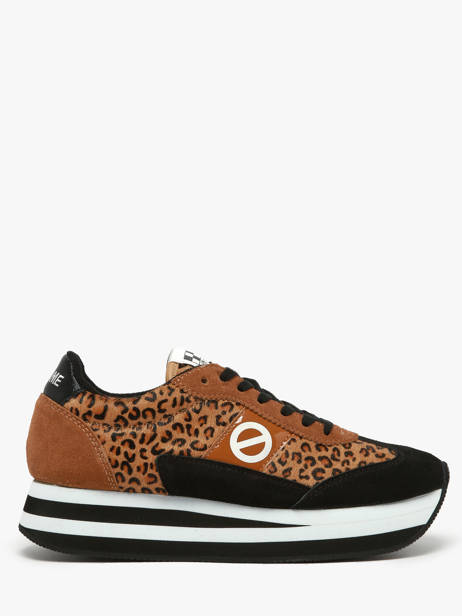 Sneakers Plateforme Flex M Jogger En Cuir No name Marron accessoires IMHP01KC