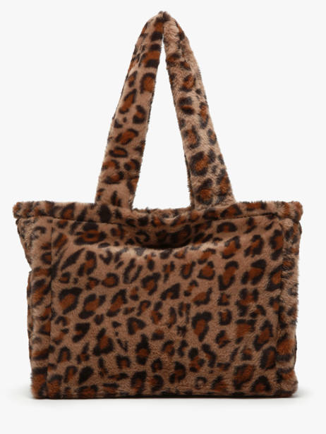 A4 Size Shoulder Bag Fur David jones Brown fur CM7878 other view 4