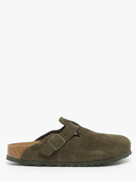 Mules Boston En Cuir Birkenstock Vert accessoires 1024714