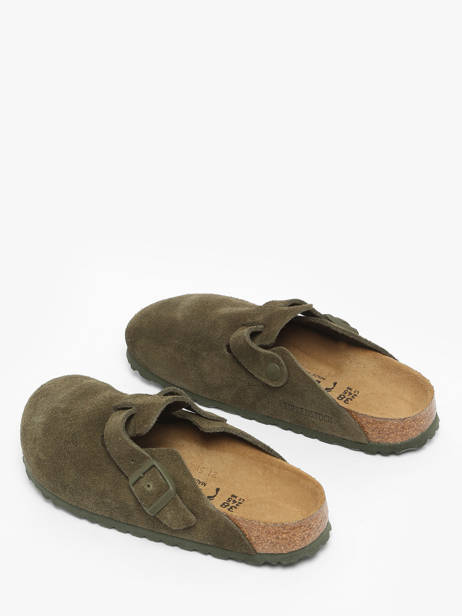 Mules Boston En Cuir Birkenstock Vert accessoires 1024714 vue secondaire 2