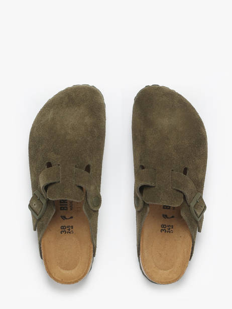Mules Boston En Cuir Birkenstock Vert accessoires 1024714 vue secondaire 3