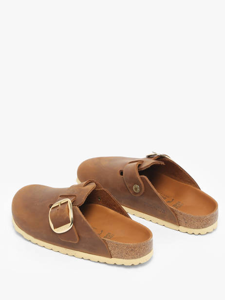 Mules Boston Big Buckle En Cuir Birkenstock Marron accessoires 1030446 vue secondaire 2