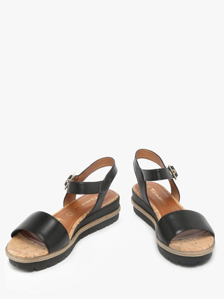 Sandales En Cuir Tamaris Noir accessoires 42 vue secondaire 2