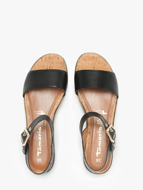 Sandales En Cuir Tamaris Noir accessoires 42 vue secondaire 3