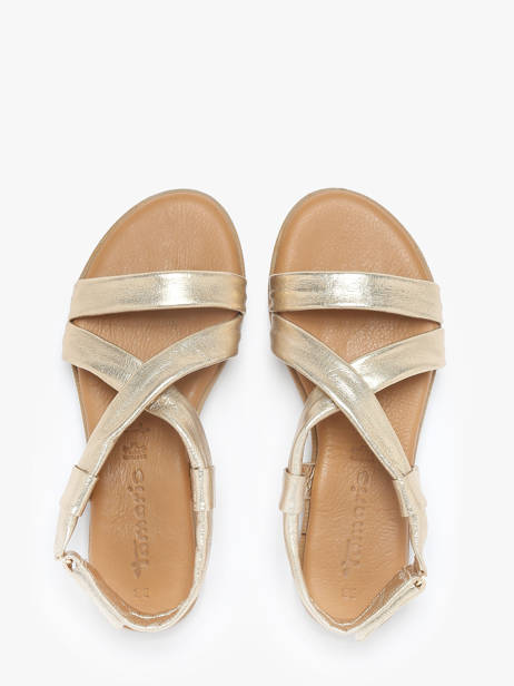 Sandales En Cuir Tamaris Or accessoires 44 vue secondaire 3