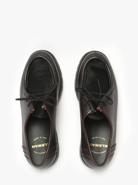 Derby Shoes In Leather Kleman Red women PADRINI other view 4