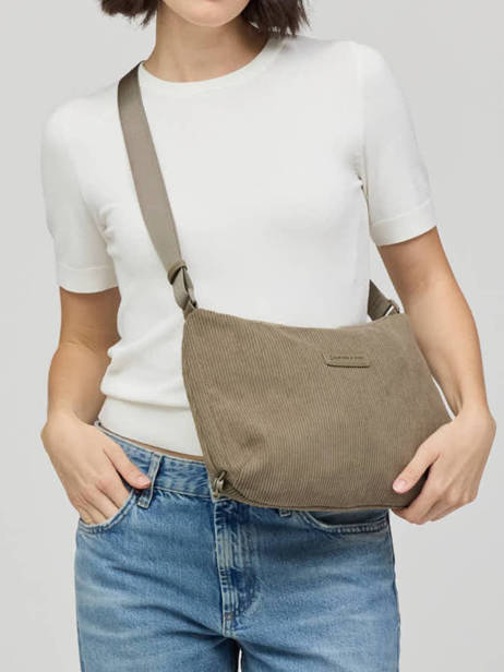 Skara Small Cord - Crossbody Bag  Kapten and son Green cord SC other view 1