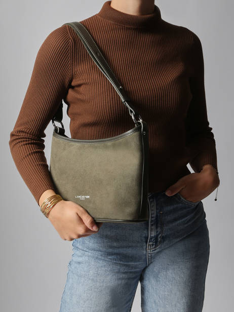 Shoulder Bag Suede Leather Lancaster Green suede 80 other view 1