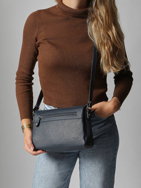 Crossbody Bag Confort Leather Hexagona Blue confort 466744 other view 2