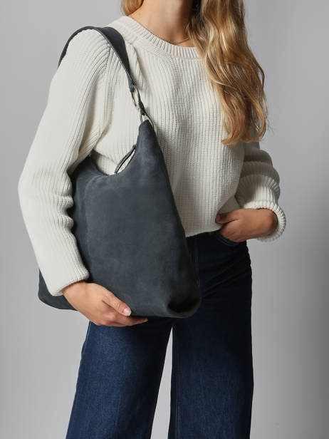 Sac Porté épaule Leather Cuir Biba Bleu leather JAP2L vue secondaire 1