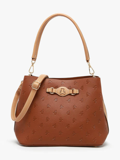 Sac Porté épaule Embossed Lulu castagnette Marron embossed YOUSRA