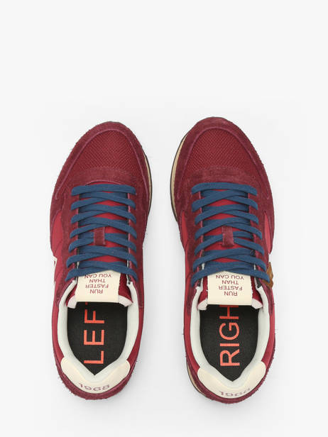Sneakers En Cuir Sun68 Rouge men Z4510580 vue secondaire 3