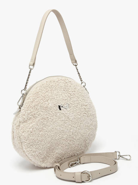 Sac Porté épaule Anna Winter Mouton Et Cuir Nathan baume Beige nathan S vue secondaire 2