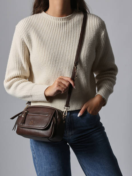 Sac Bandoulière Zip Lulu castagnette Marron zip ZAER vue secondaire 1