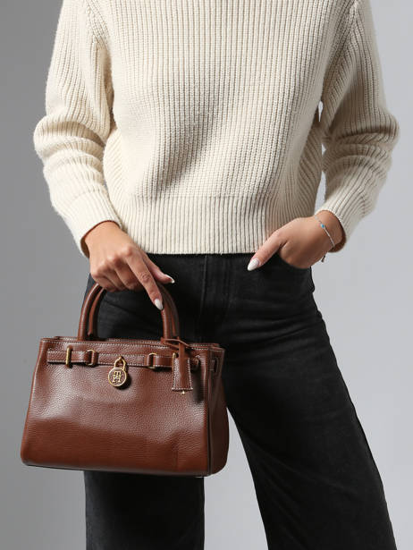 Sac Porté Main American Icon Cuir Tommy hilfiger Marron american icon AW17926 vue secondaire 1