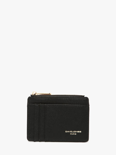 Porte-monnaie Porte-cartes David jones Noir saffiano 1