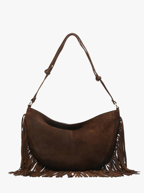 Sac Porté épaule à Franges Rodeo Cuir Nat et nin Marron vintage RODEOFRA vue secondaire 4