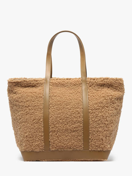 Le Cabas L Zippé Shearling Et Cuir Vanessa bruno Beige cabas 15V40409 vue secondaire 4