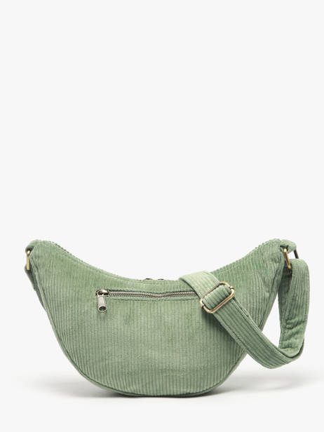 Sac Banane Velours Velours Côtelé Hindbag Vert velours V vue secondaire 4