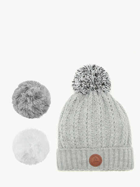 Hat With Removable Pompom Cabaia Gray hats MOSCOWMU