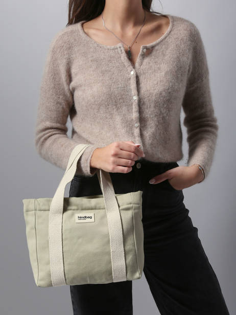 Cotton Louise Small Tote Bag Hindbag Green best seller LOUISE other view 1