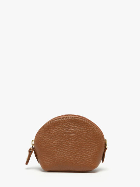 Porte-monnaie Caviar Cuir Crinkles Marron caviar 14026