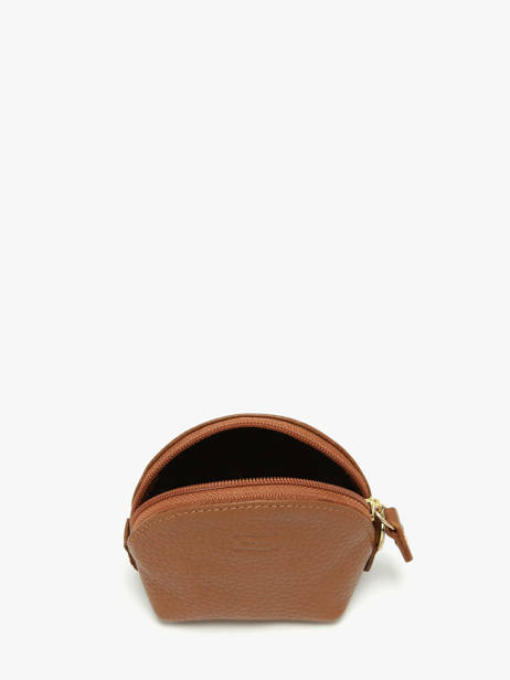 Porte-monnaie Caviar Cuir Crinkles Marron caviar 14026 vue secondaire 1