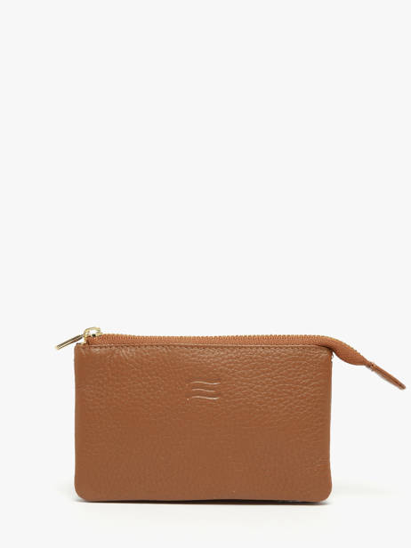 Porte-monnaie Caviar Cuir Crinkles Marron caviar 14538