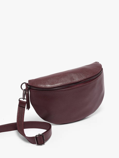 Sac Banane Caviar Cuir Milano Rouge caviar CA21123 vue secondaire 1