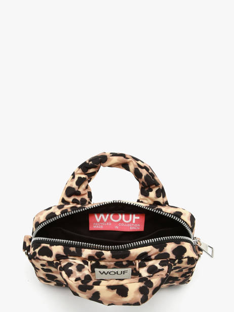 Sac Bandoulière Feline Polyester Recyclé Wouf Marron feline BM250020 vue secondaire 2