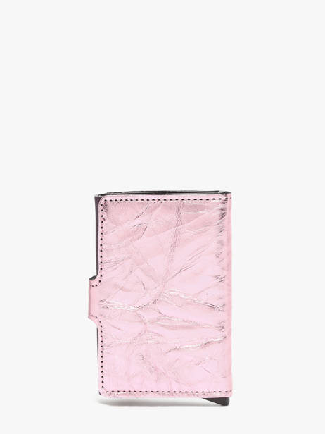 Leather Crunch Mini Wallet Secrid Pink crunch MCR other view 3