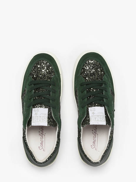 Sneakers Ale In Leather Semerdjian Green women ALE other view 3